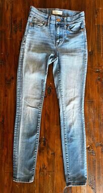 MADEWELL High Riser Skinny Blue Jeans